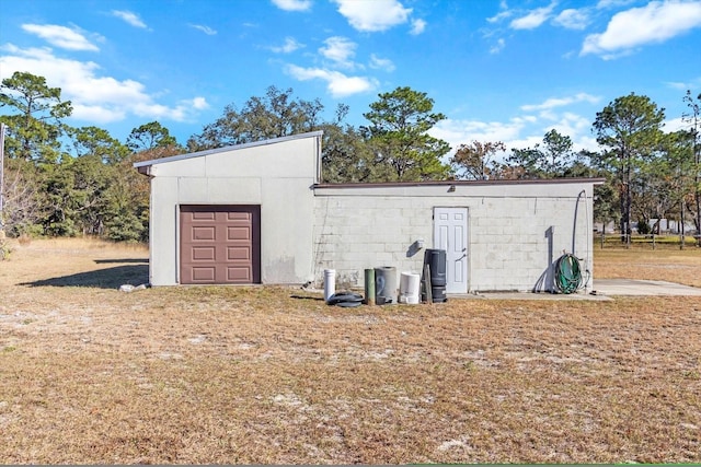 view of outbuilding featuring an outdoor structure