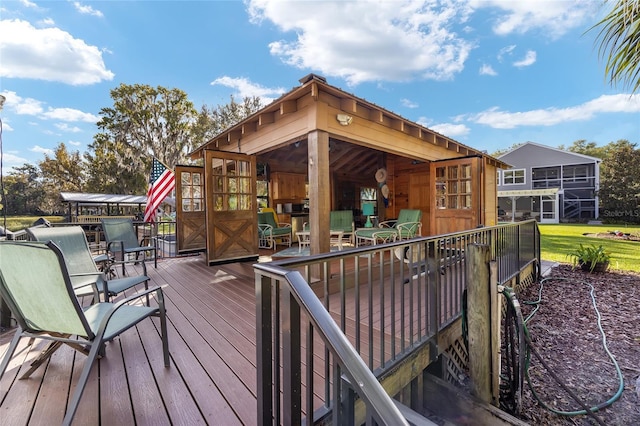 view of wooden deck