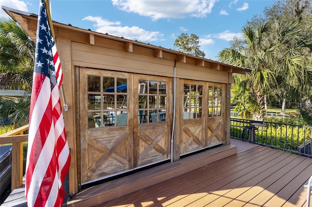 view of wooden deck