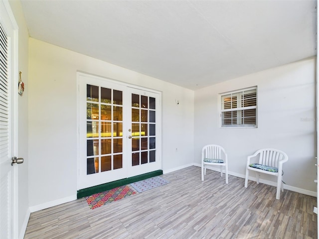 deck featuring french doors