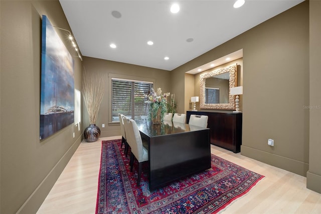 interior space featuring light wood-type flooring