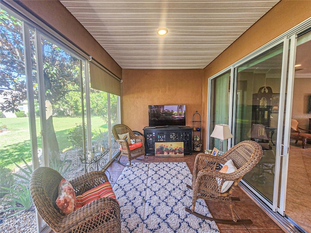 view of sunroom