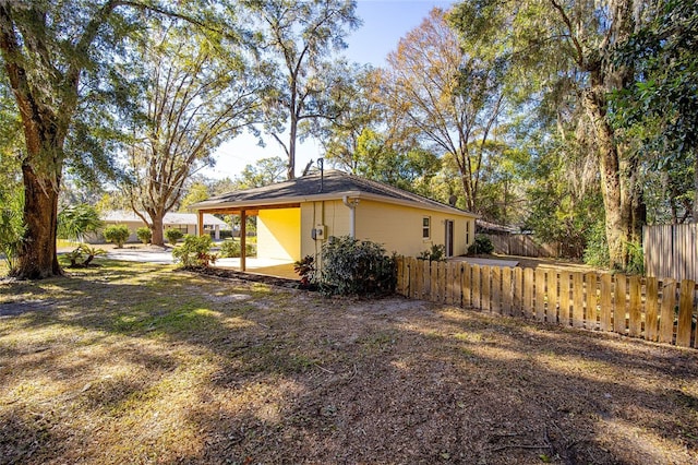 view of home's exterior featuring a patio area