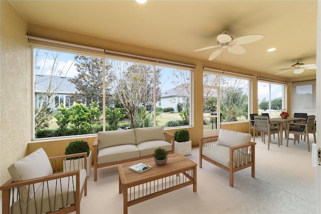 view of sunroom