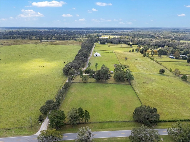 drone / aerial view featuring a rural view