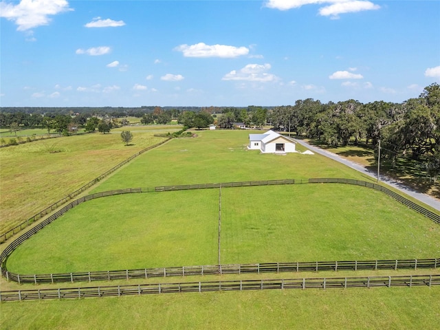 bird's eye view featuring a rural view