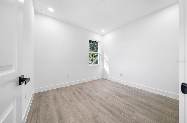 empty room featuring light hardwood / wood-style flooring