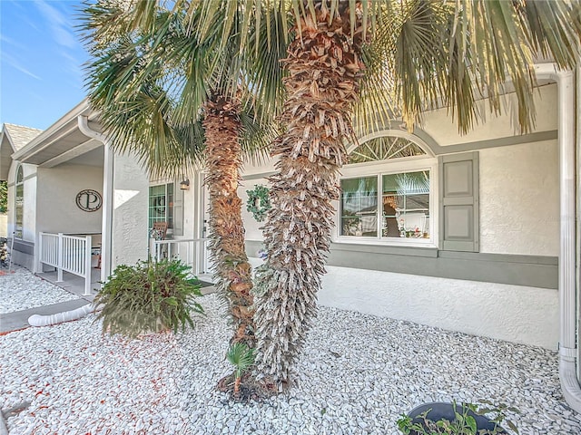 exterior space featuring covered porch