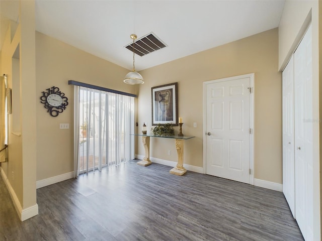 interior space featuring dark hardwood / wood-style floors