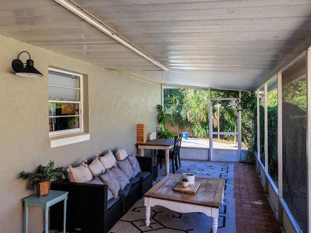 view of sunroom