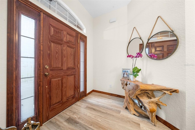 entryway featuring light hardwood / wood-style floors