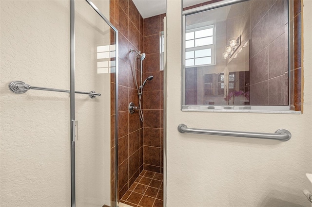 bathroom featuring walk in shower