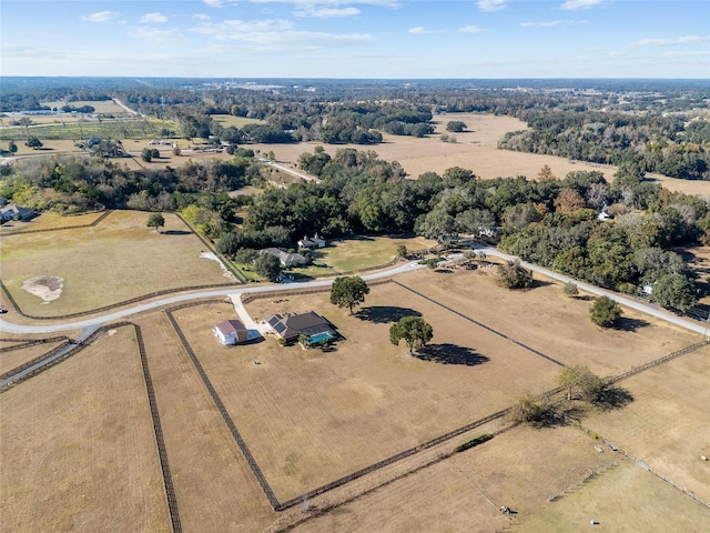 drone / aerial view featuring a rural view