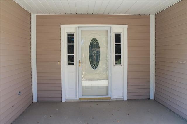 view of doorway to property