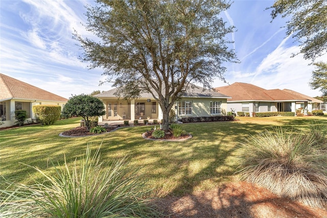 exterior space with a lawn