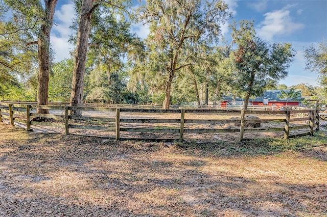 view of yard featuring a rural view