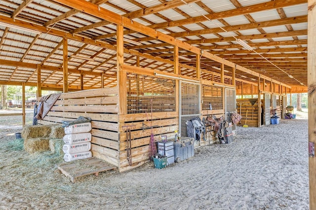 view of horse barn