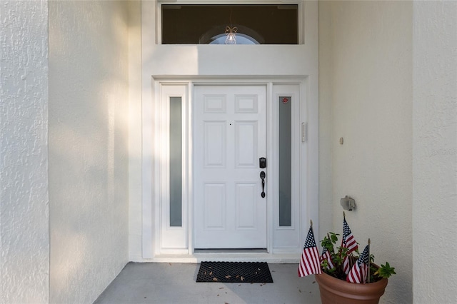 view of doorway to property