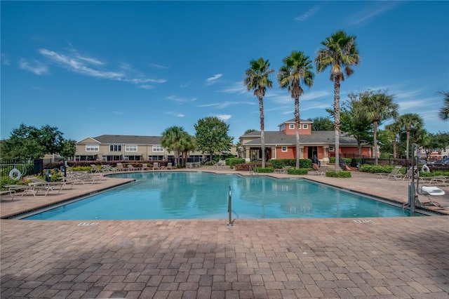 view of pool featuring a patio area