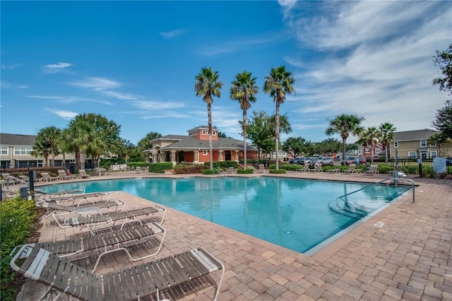 view of pool featuring a patio area