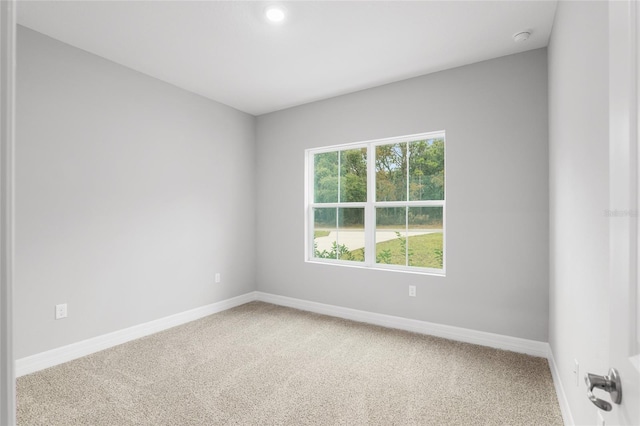 view of carpeted spare room