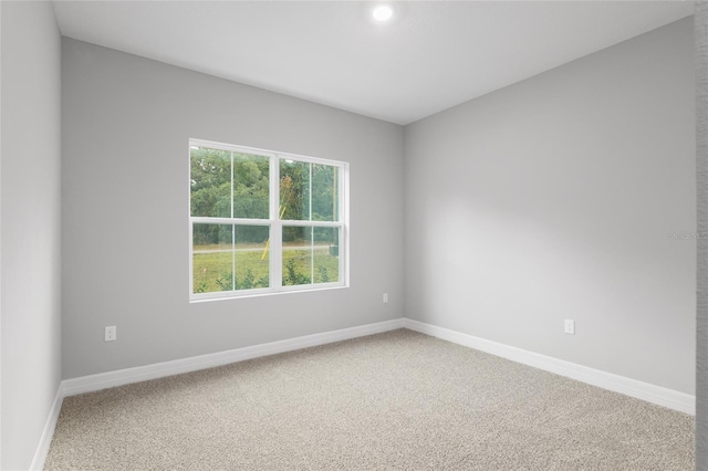 view of carpeted spare room