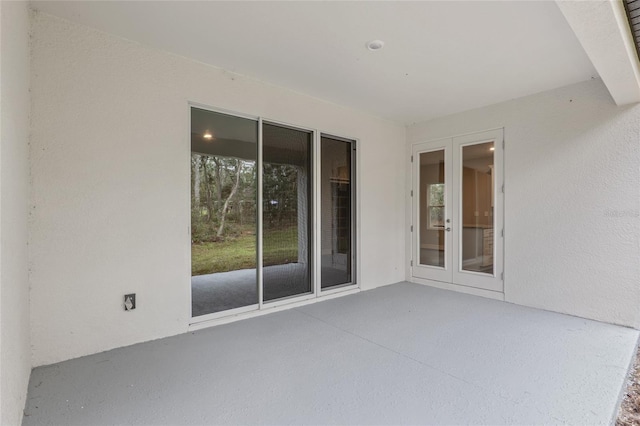 view of patio with french doors