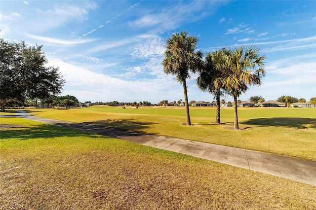 view of community featuring a lawn