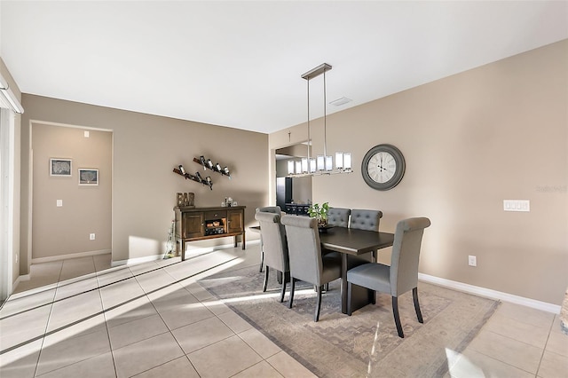 view of tiled dining space