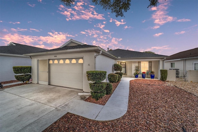 view of front of home featuring a garage