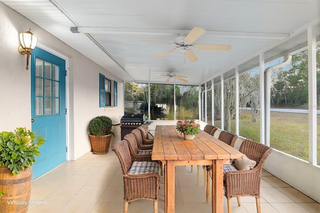 view of sunroom