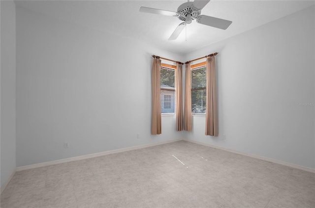 empty room with ceiling fan