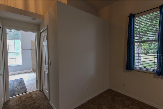 view of carpeted spare room