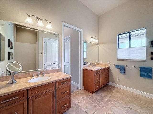 bathroom featuring vanity