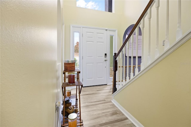 entryway featuring light hardwood / wood-style floors