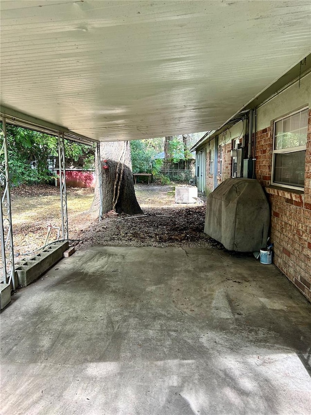 view of patio featuring grilling area