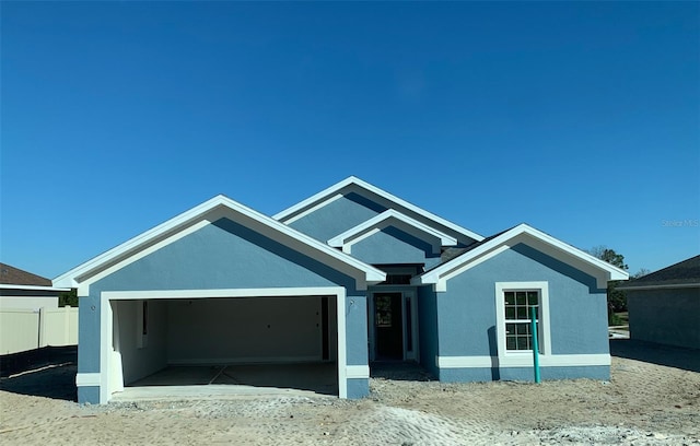 view of front of house featuring a garage