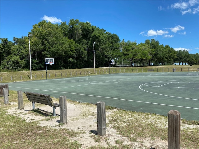 view of sport court