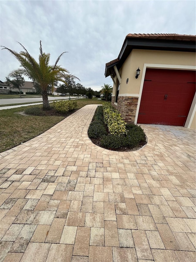 view of home's exterior featuring a garage