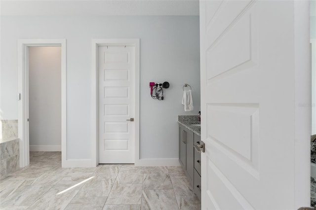 bathroom with vanity