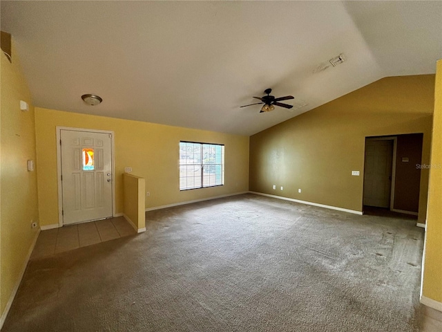 3 Redwood Run Radl, Ocala, FL 34472 - carpeted entryway featuring a ceiling fan and lofted ceiling