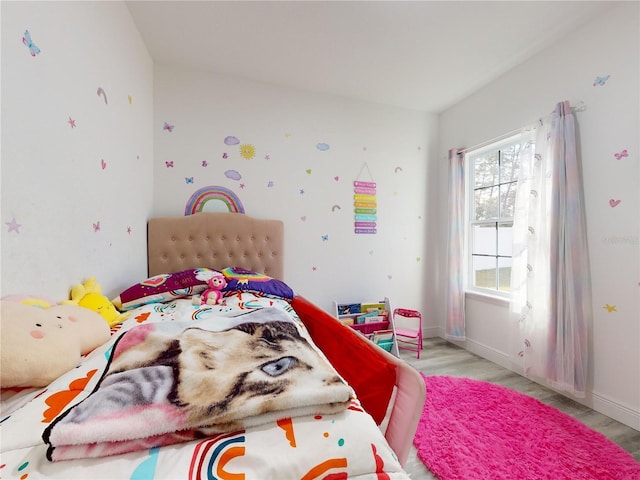 bedroom featuring light hardwood / wood-style flooring