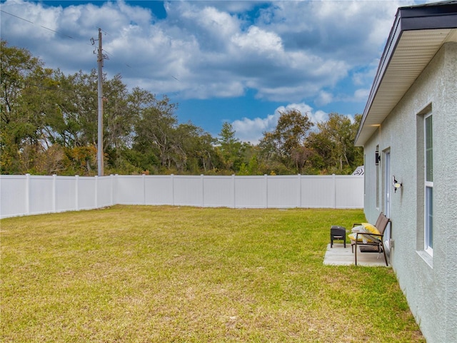 view of yard featuring a patio