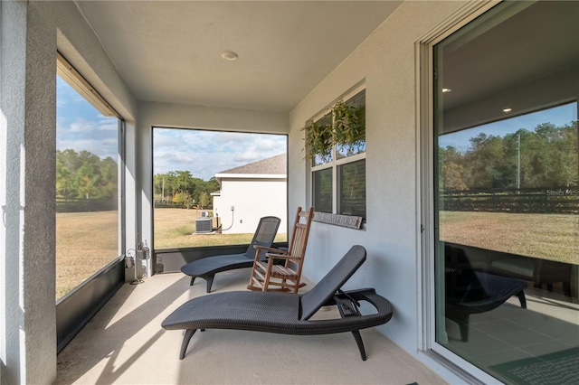 view of sunroom