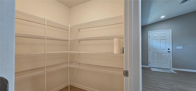 pantry with visible vents