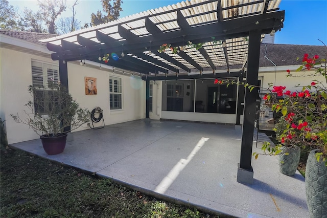 view of patio / terrace with a pergola