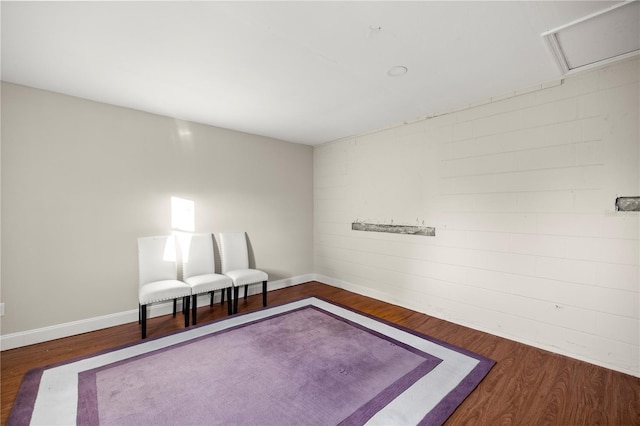 unfurnished room featuring hardwood / wood-style flooring