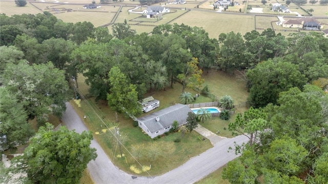 drone / aerial view featuring a rural view