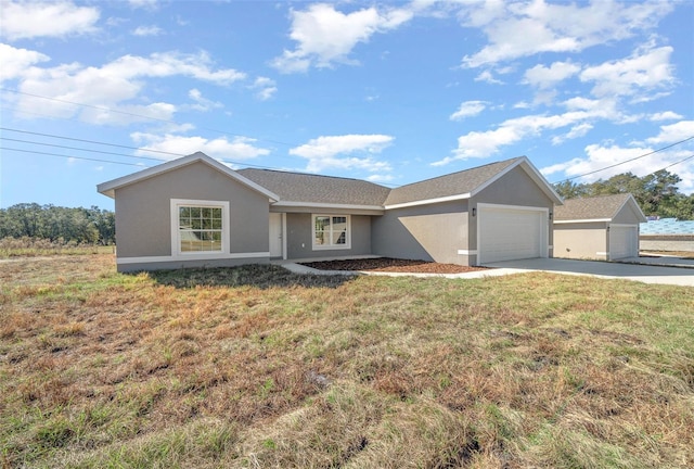 ranch-style house with a front yard