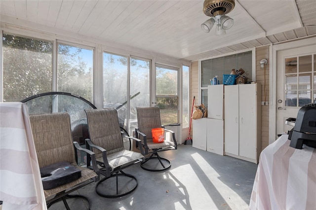 view of sunroom